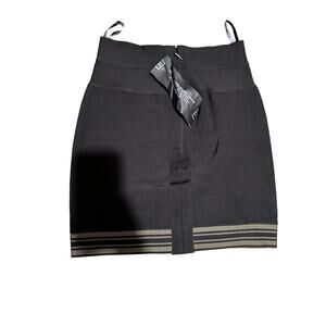 Herve Leger Black Bandage Mini Skirt Small Size NWT